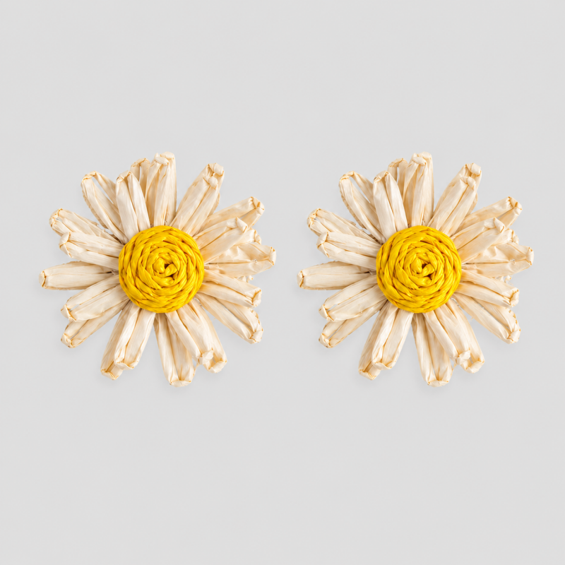 Summer Beach Vacation Hand-Woven Earrings
