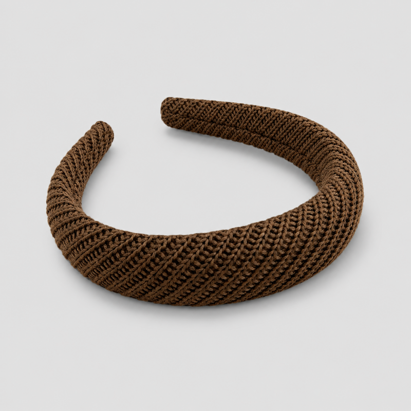 Solid Color Knitted Wide Fabric Headband