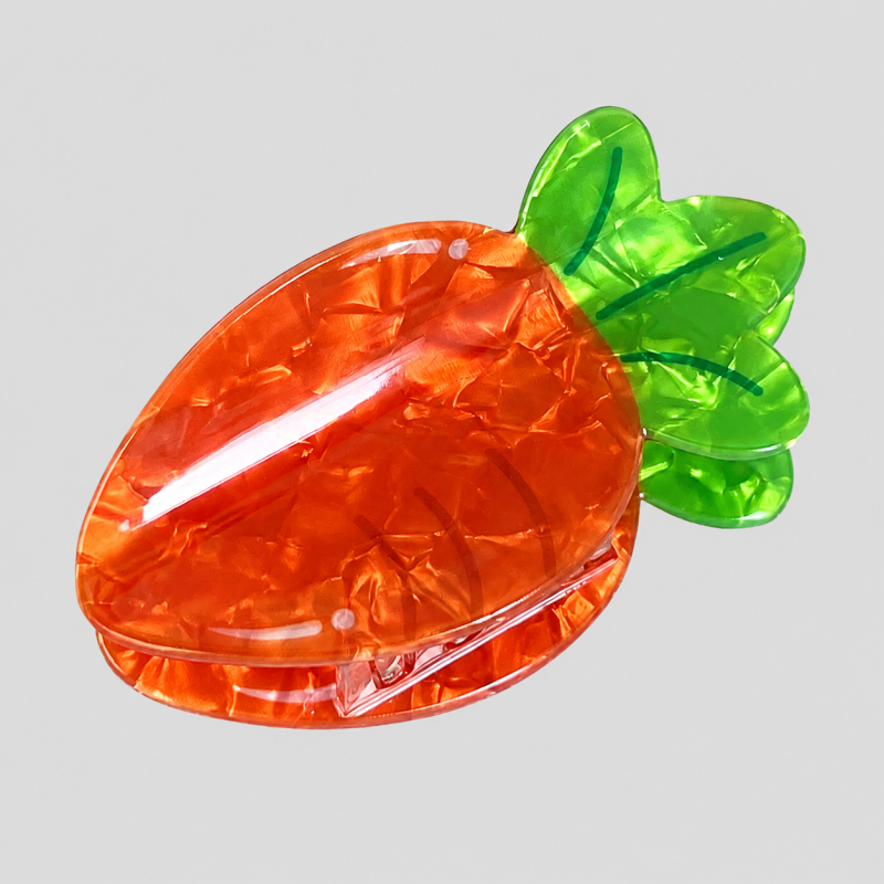 Vegetable & Fruit Marbled Hair Claw Clip