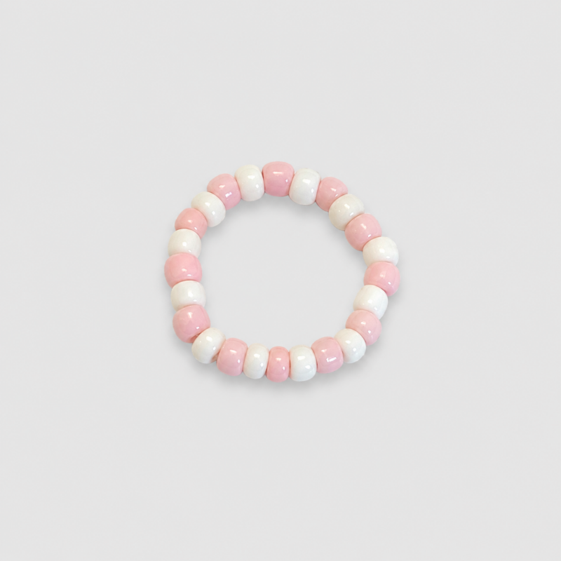 Pink Tones Flower Bead Ring