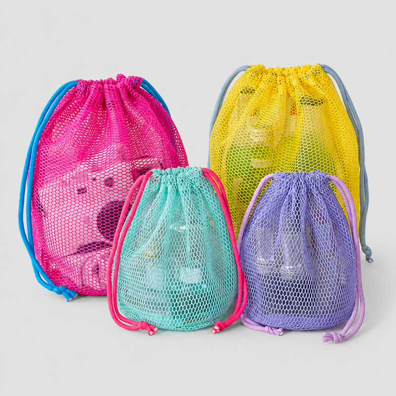Lemon Mesh Drawstring Pouch
