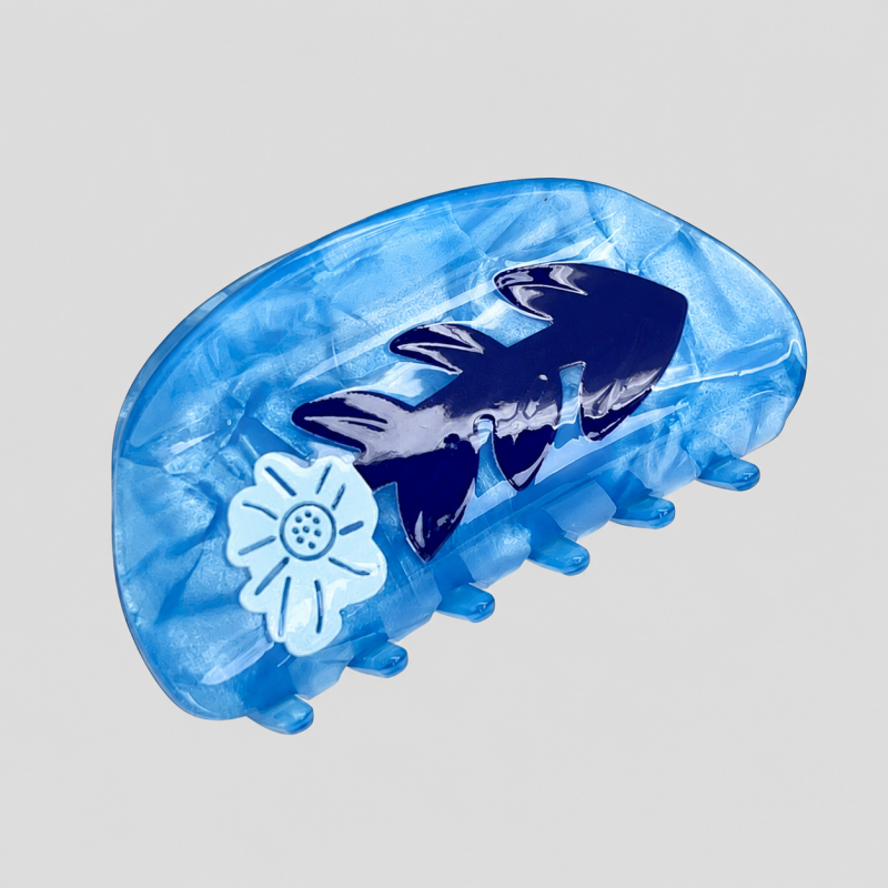 Cloud Print Butterfly Shark Hair Claw Clip