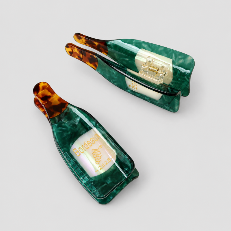 Wine Bottle Hair Claw Clip