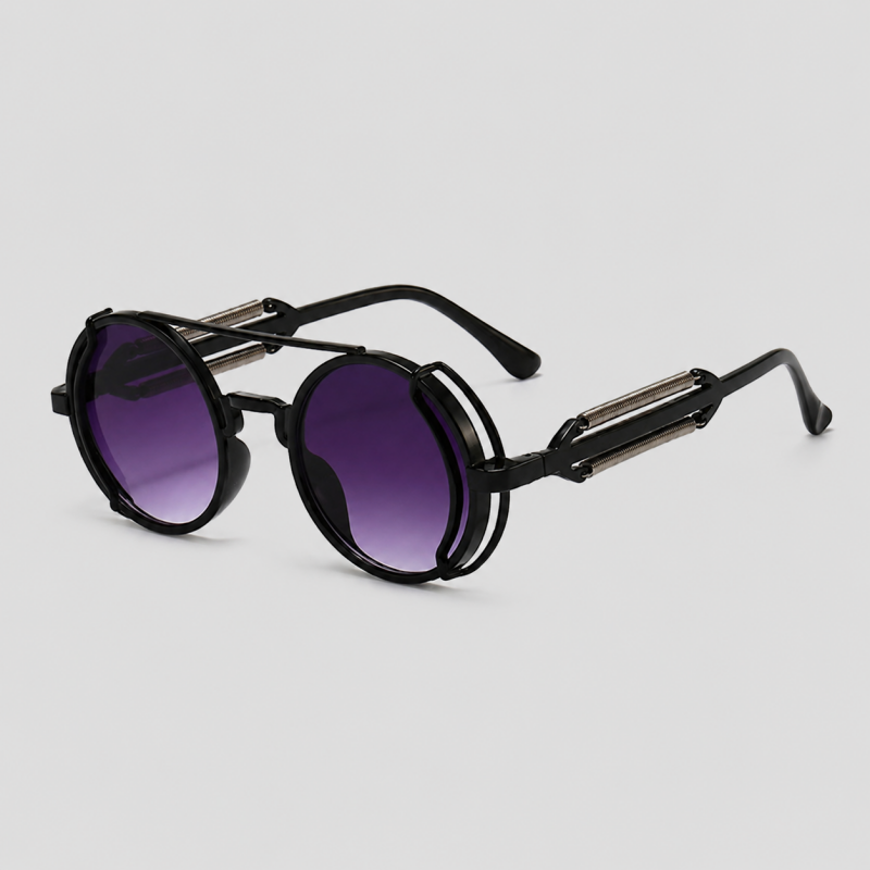 Retro Double-Layer Round Sunglasses