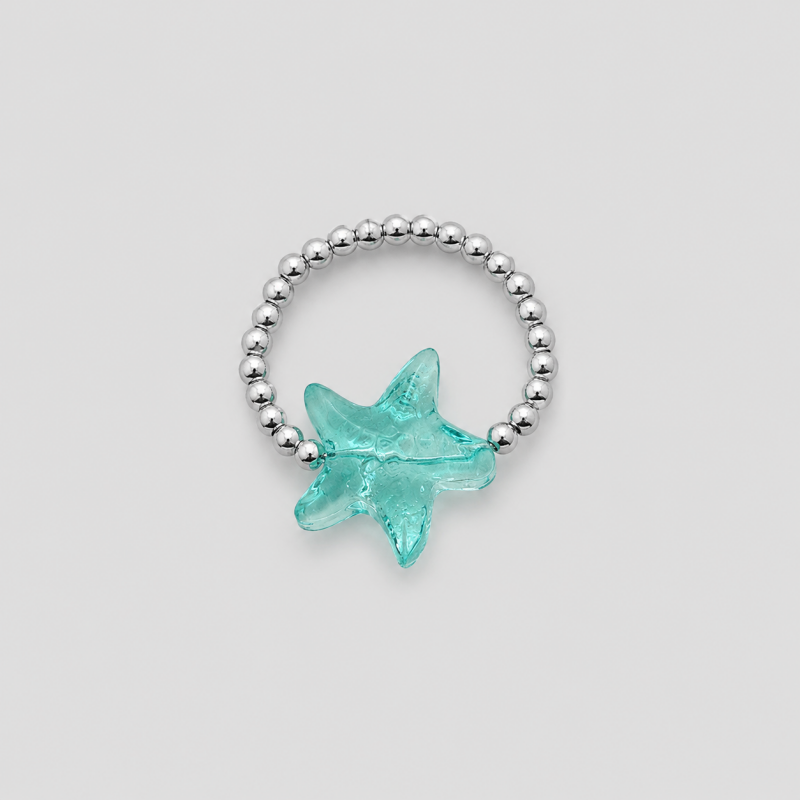 Summer Vacation Mint Green Starfish Beaded