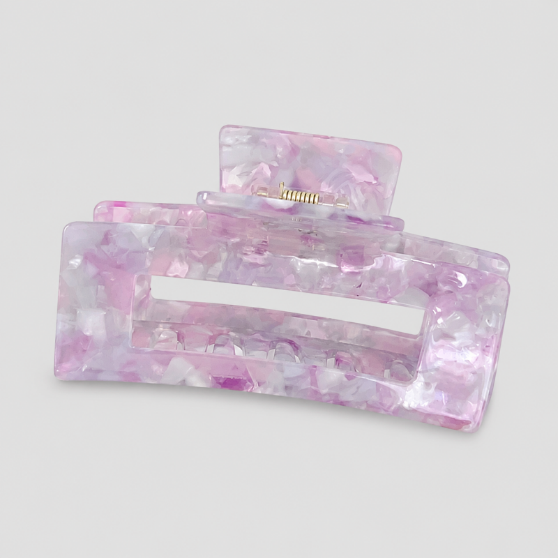 Rectangle Iridescent Hair Claw Clip