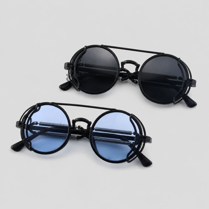 Retro Double-Layer Round Sunglasses