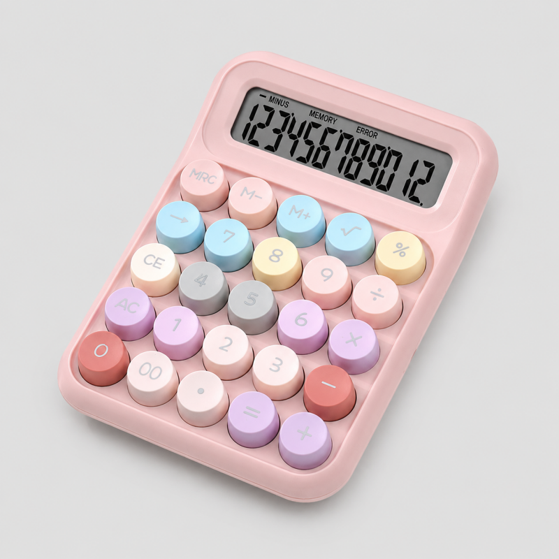 Color Mechanical Button Desktop Calculator