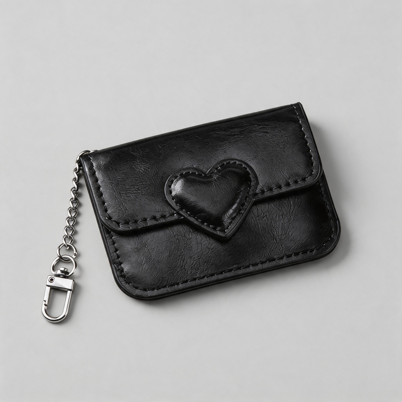 Heart Flap Card Pouch