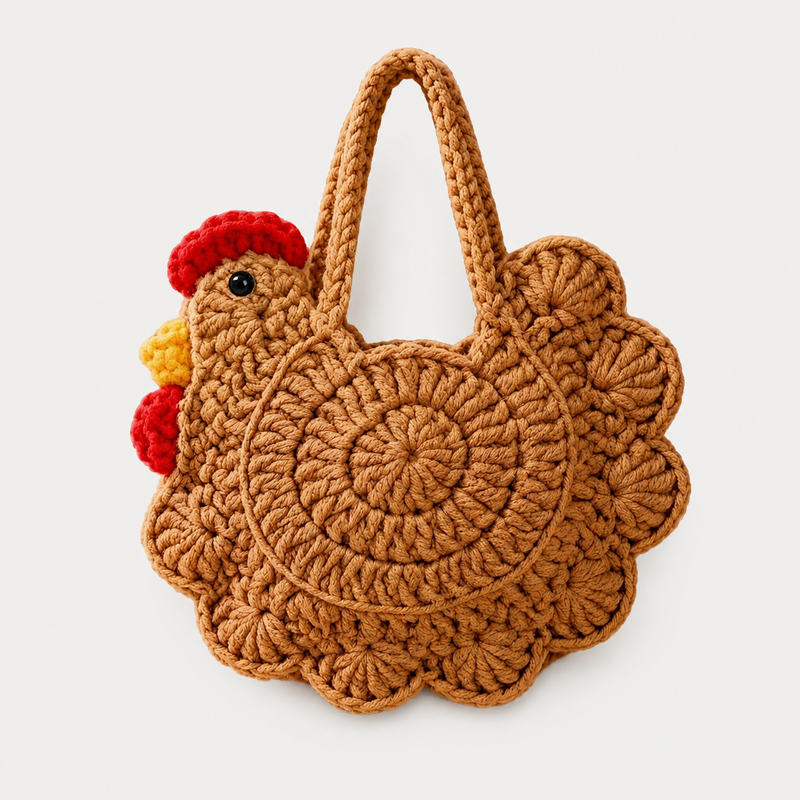 Crochet Chicken Coin Purse