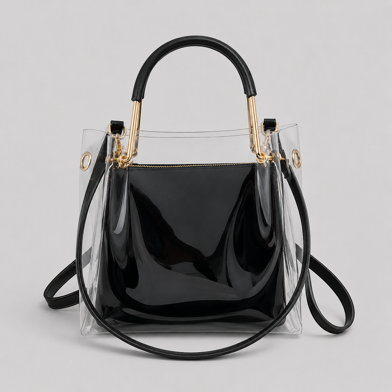 Clear Buckle Shoulder Bag