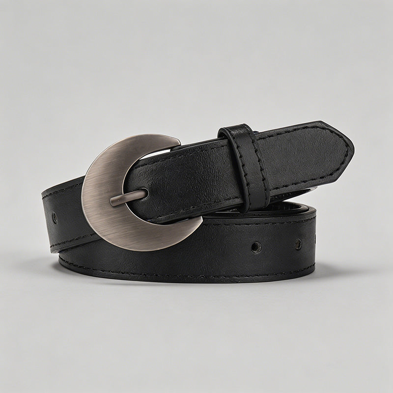 Moon Buckle Casual Belt - Shopdayla Wholesale - #0498