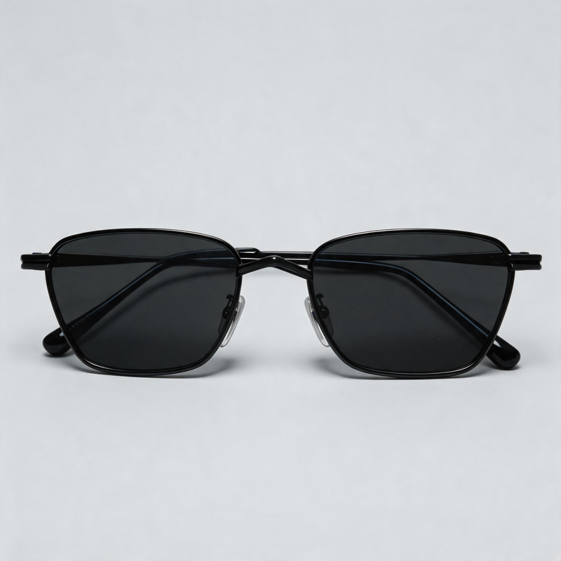 Slim Small Frame Retro Metal Polygon Fashion Sunglasses
