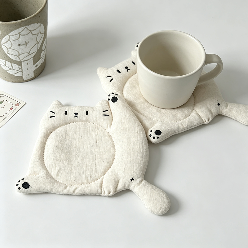 Cat‑Shaped Drink Coaster