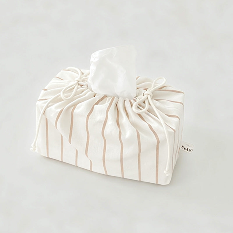 Striped Tissue Box Cover