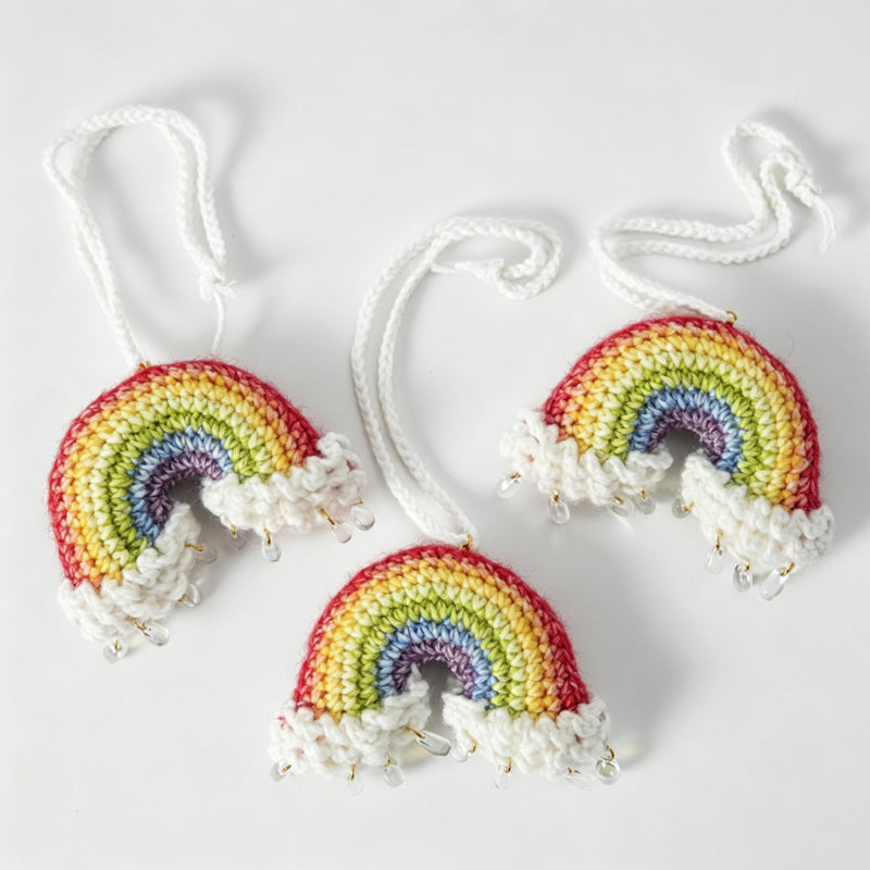Rainbow Crochet Hanger Charm