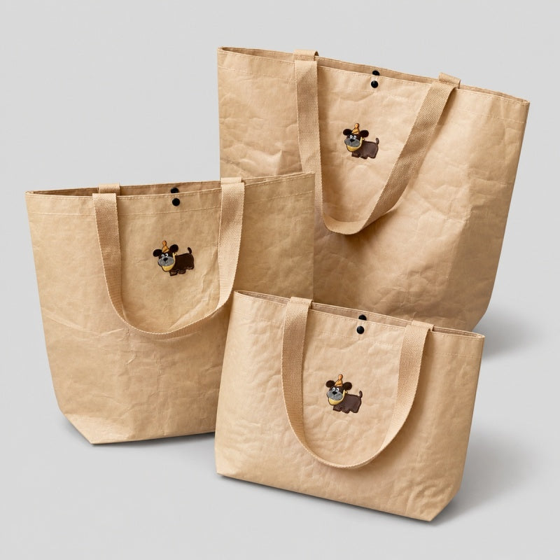 Bear Print Kraft Tote