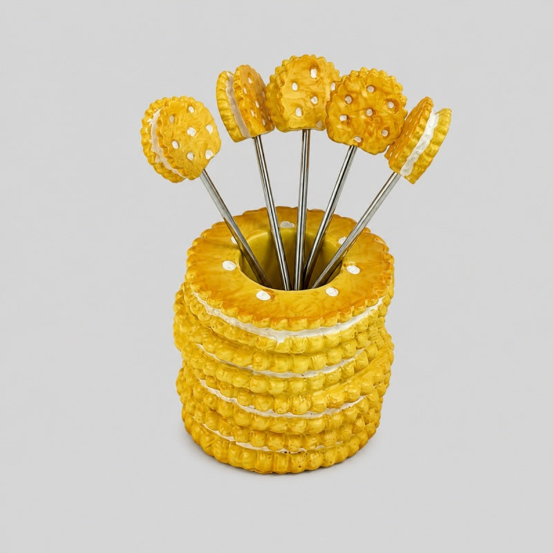 Pretzel Holder Fruit Forks