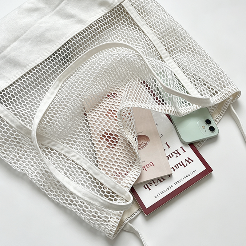 Mesh Pocket Tote Bag