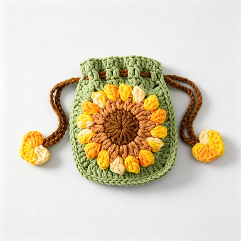 Sunflower Drawstring Coin Purse