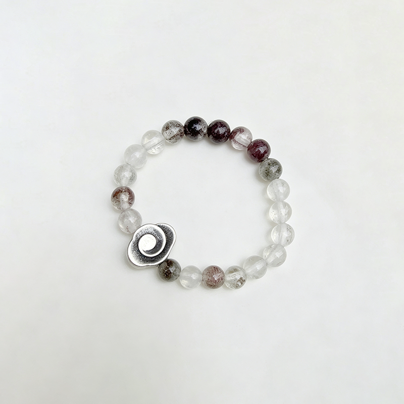 Wooden Clear Stretch Beaded Ring