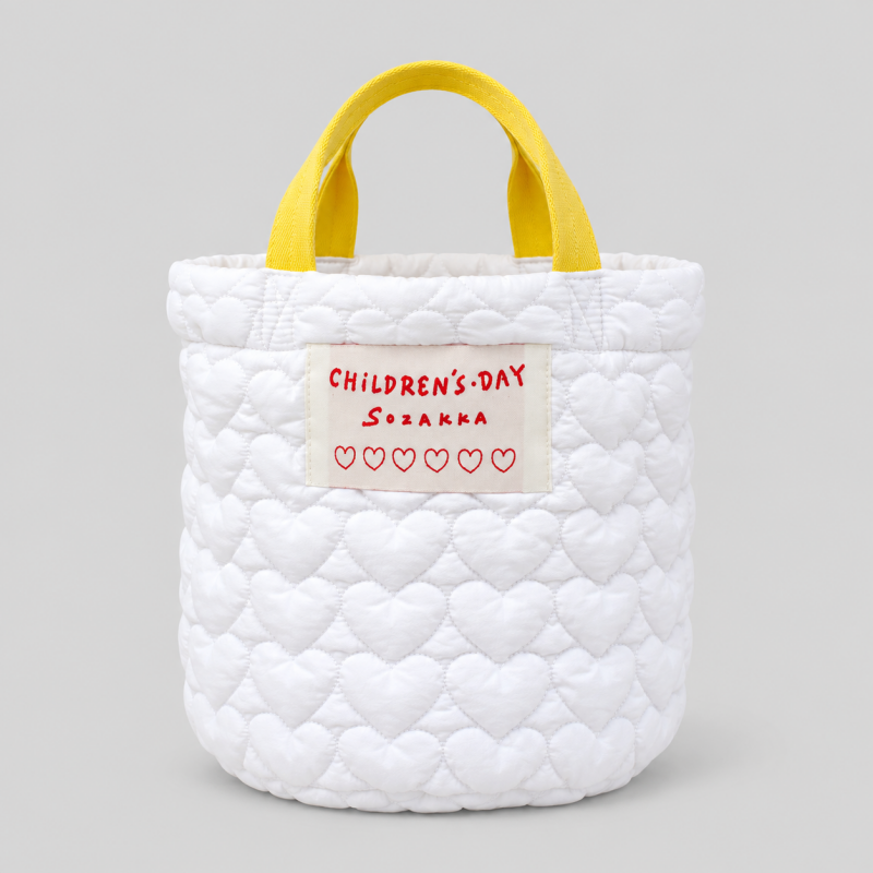 Heart Quilted Large Tote Handle Bag