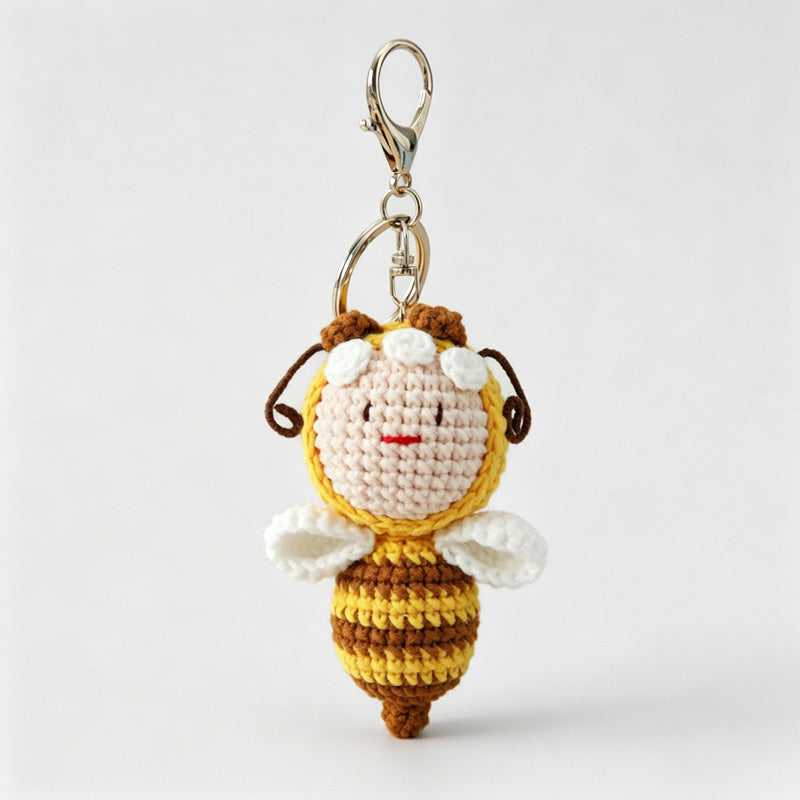 Crochet Bee Keychain