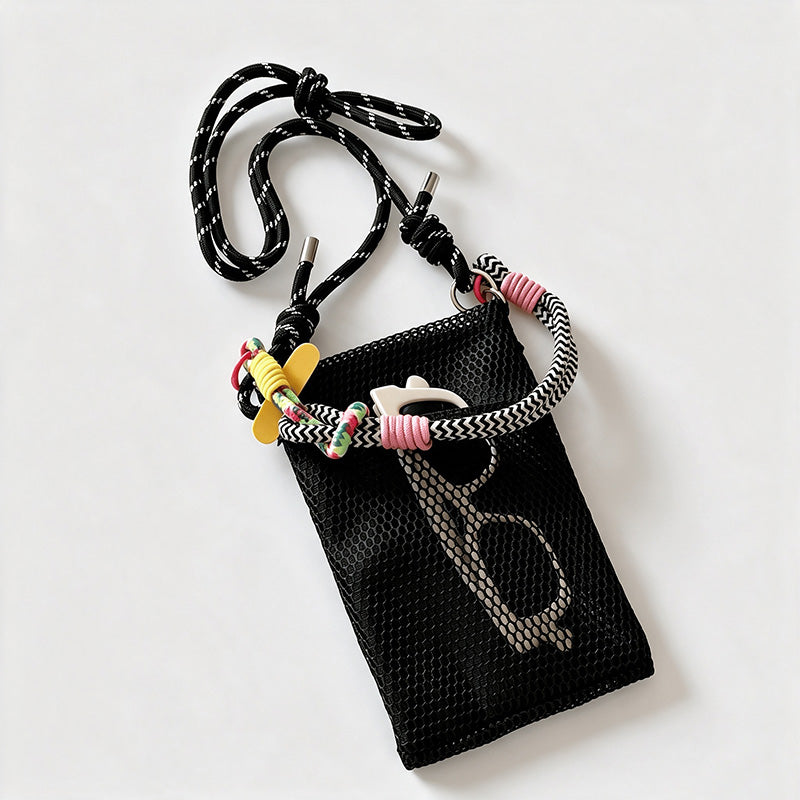 Hollow Mesh Mini Phone Pouch