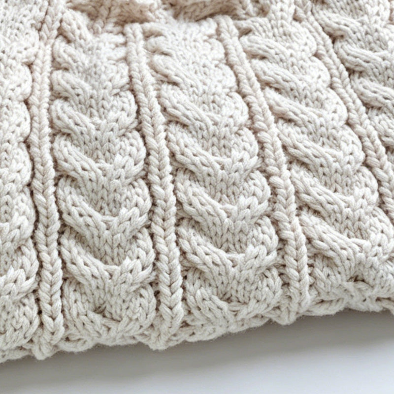 Cable Knit HandleTote Bag