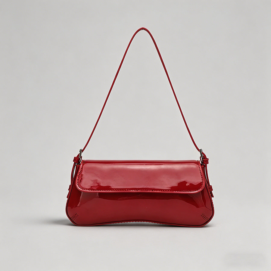 Patent Leather Baguette Should - Shopdayla Wholesale - #5858