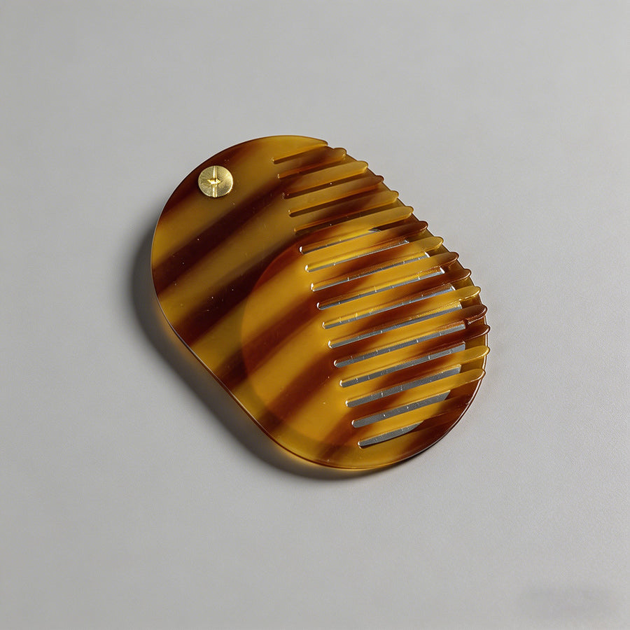 Acetate Oval Hair Comb - Shopdayla Wholesale - #7330