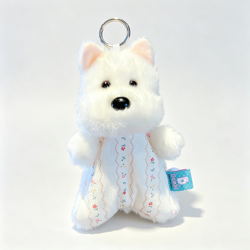 Plush Dog Pouch Keychain