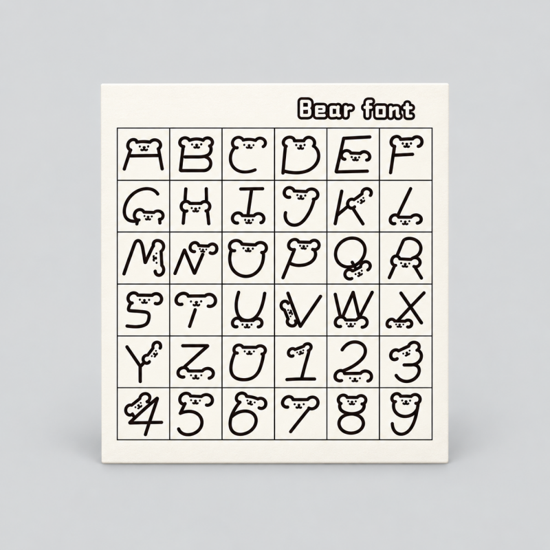 Alphabet Number Rubber Stamp Set