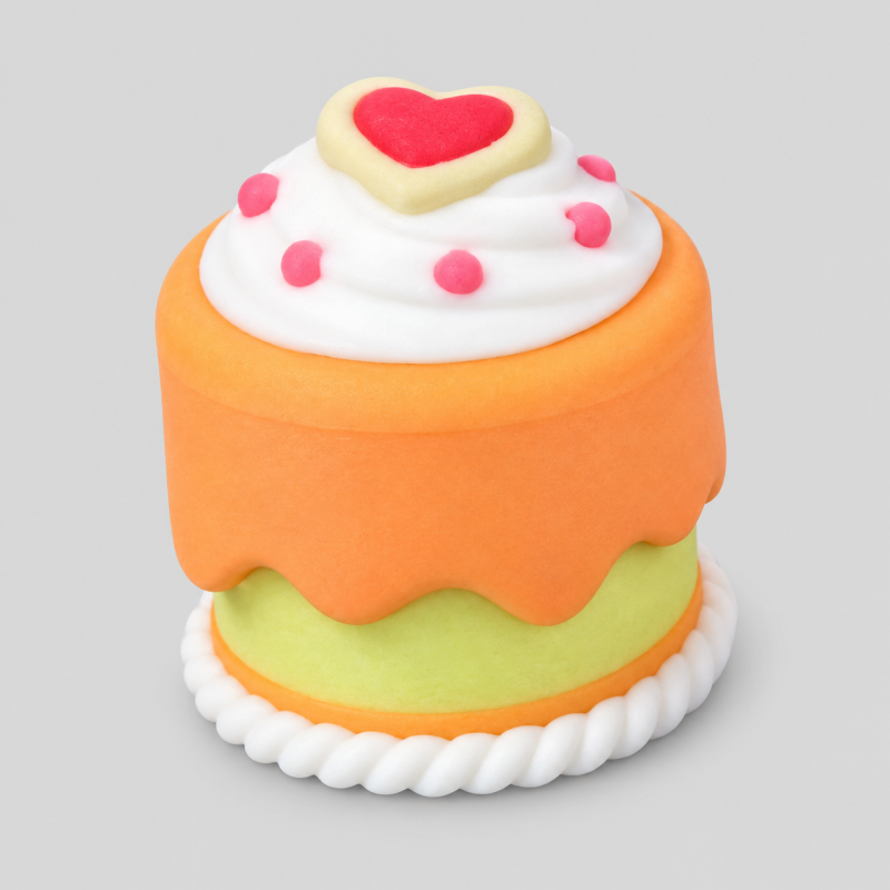 3D Printed Cake Clicker Keychain