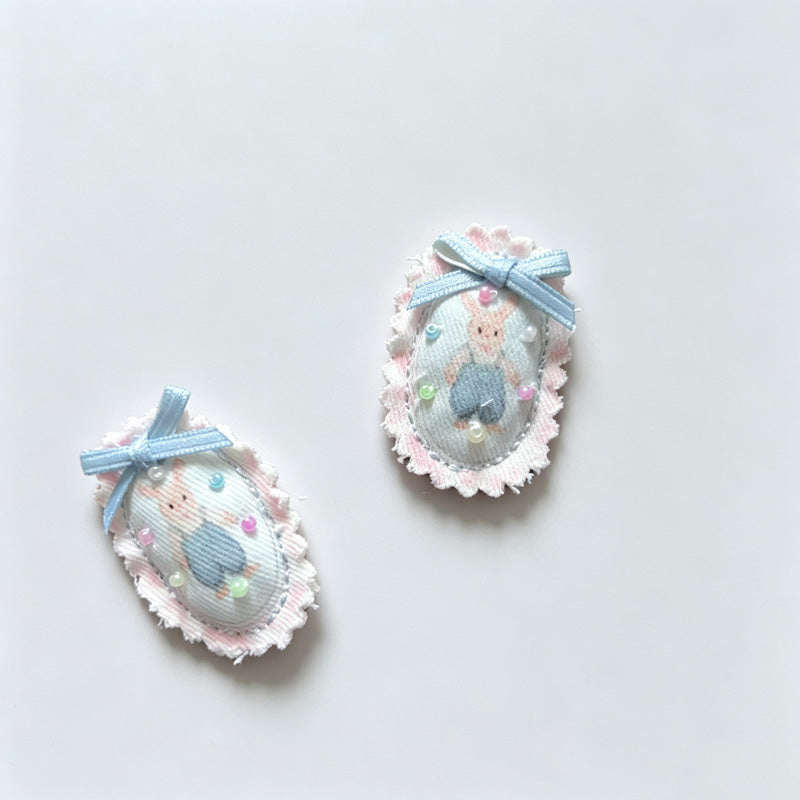 Rabbit Bow Trim Hair Accessory
