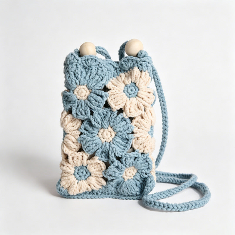 Crochet Flower Phone Pouch