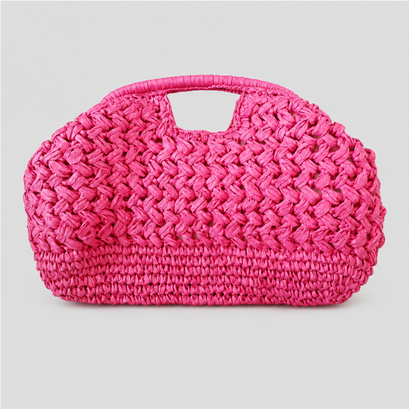 Woven Handle Crochet Bag