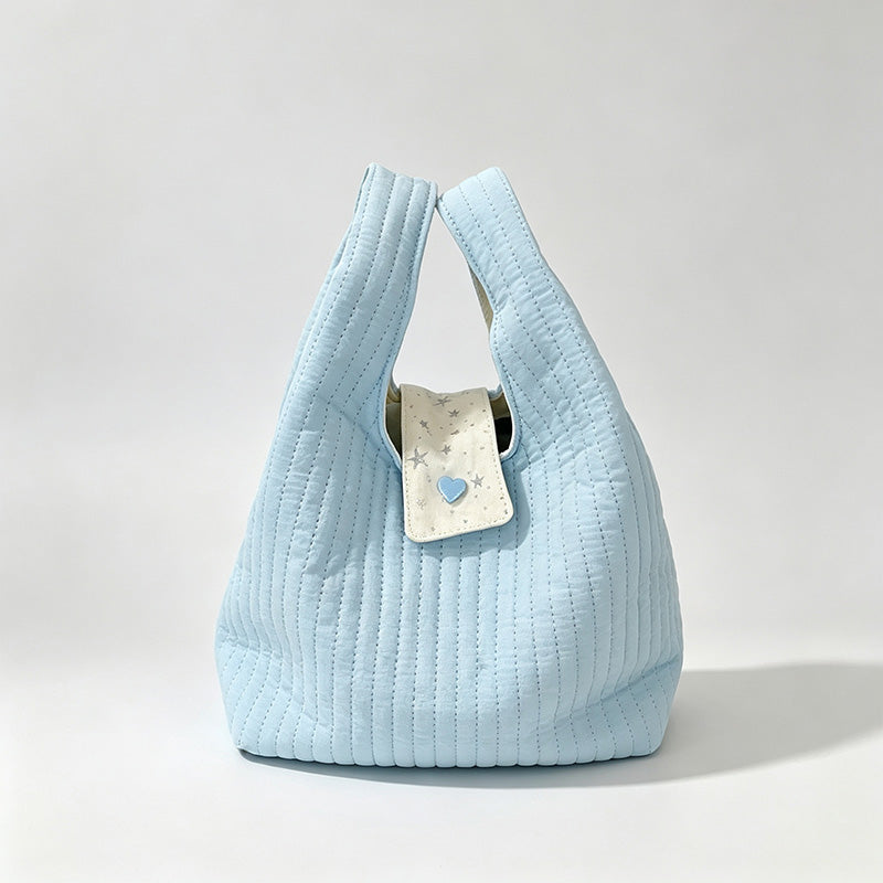 Quilted Dot Print Mini Handbag