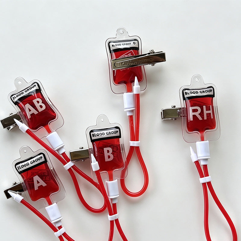 Blood Transfusion Shape Hair Clip