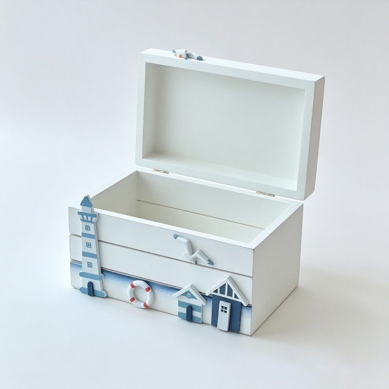 Wooden Nautical Storage Box Set