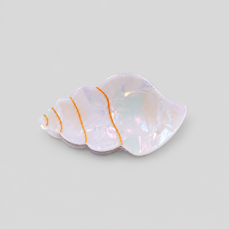 Seashell Pearlescent Hair Claw Clip