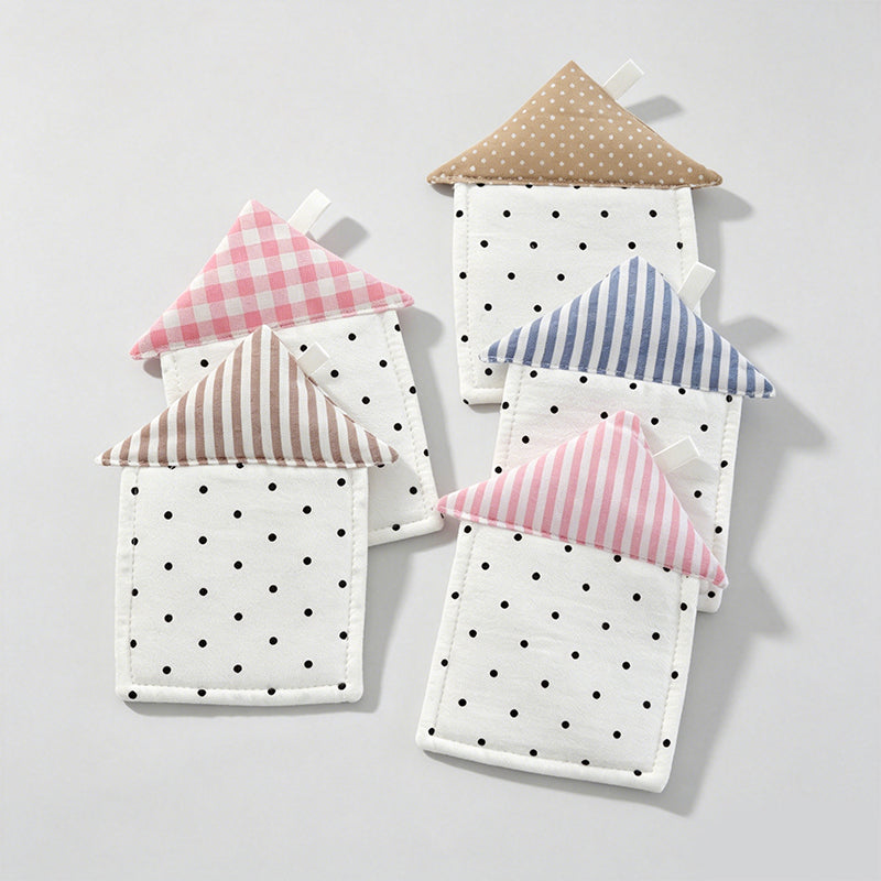 House Shaped Padded Fabric Heat Resistant Coaster