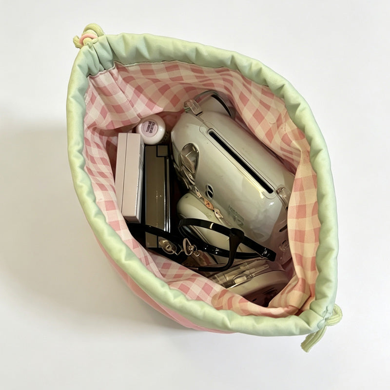 Strawberry Drawstring Storage Pouch