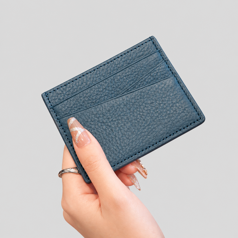 Genuine Leather Slim Wallet Card Holder