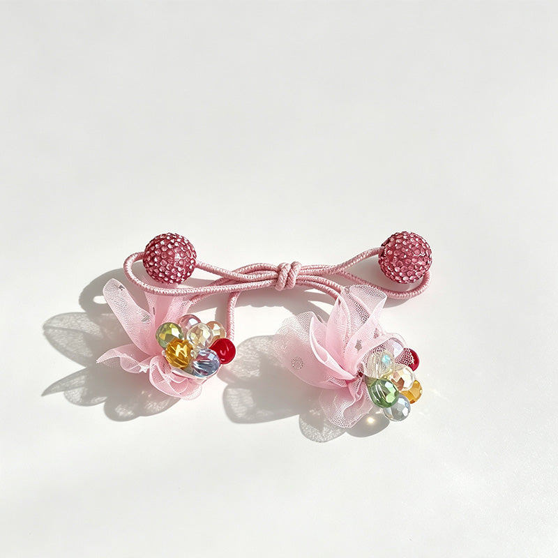 Flower Shape Bead Hair Tie