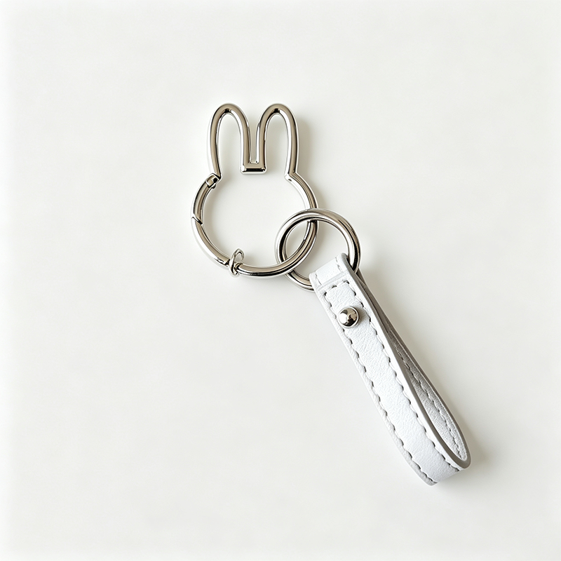 Rabbit Head Metal Key Charm