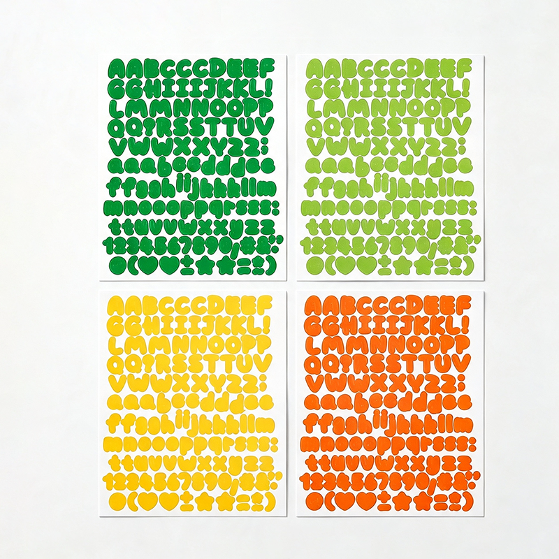 Colorful Alphabet Sticker Sheet Set