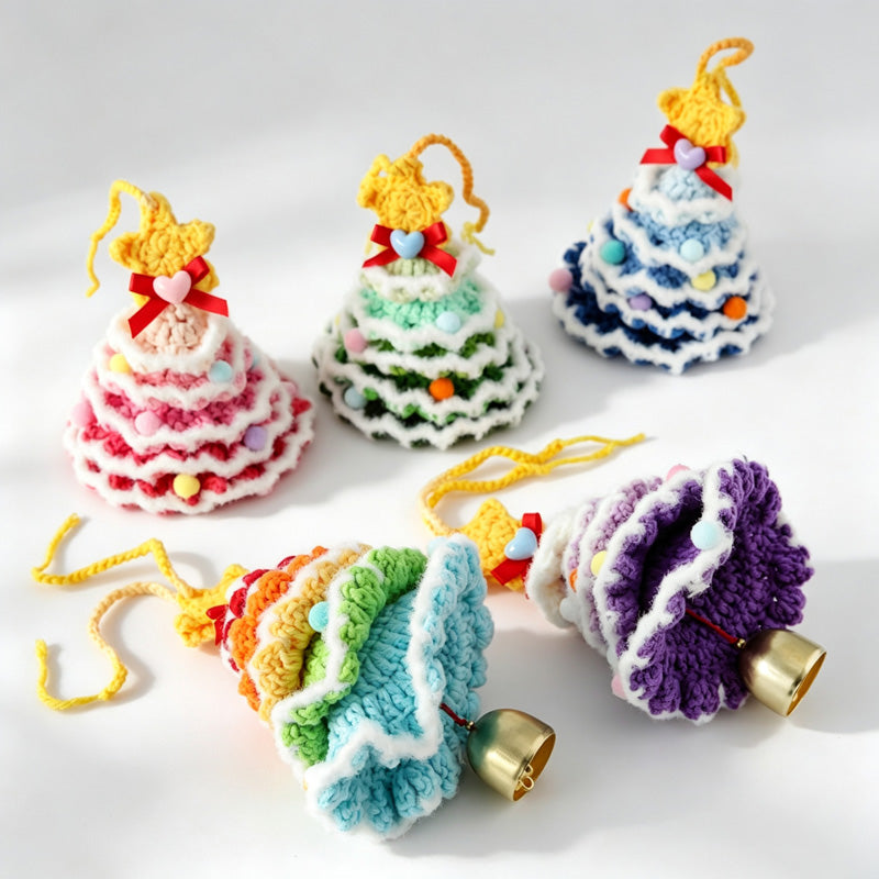 Ruffled Christmas Tree Hanger Charm