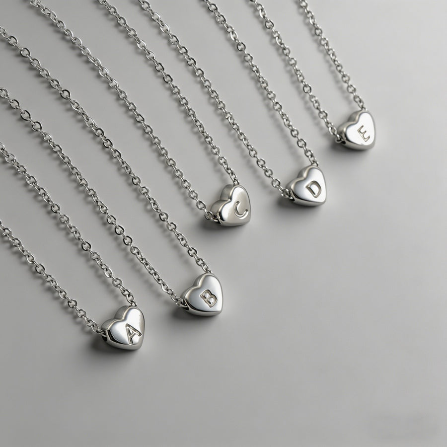 26 Letters Heart Initial Neckl - Shopdayla Wholesale - #4818