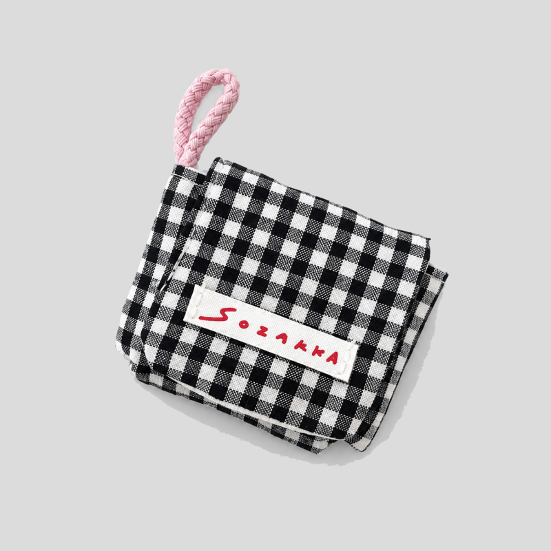 Gingham Earphone Mini Pouches